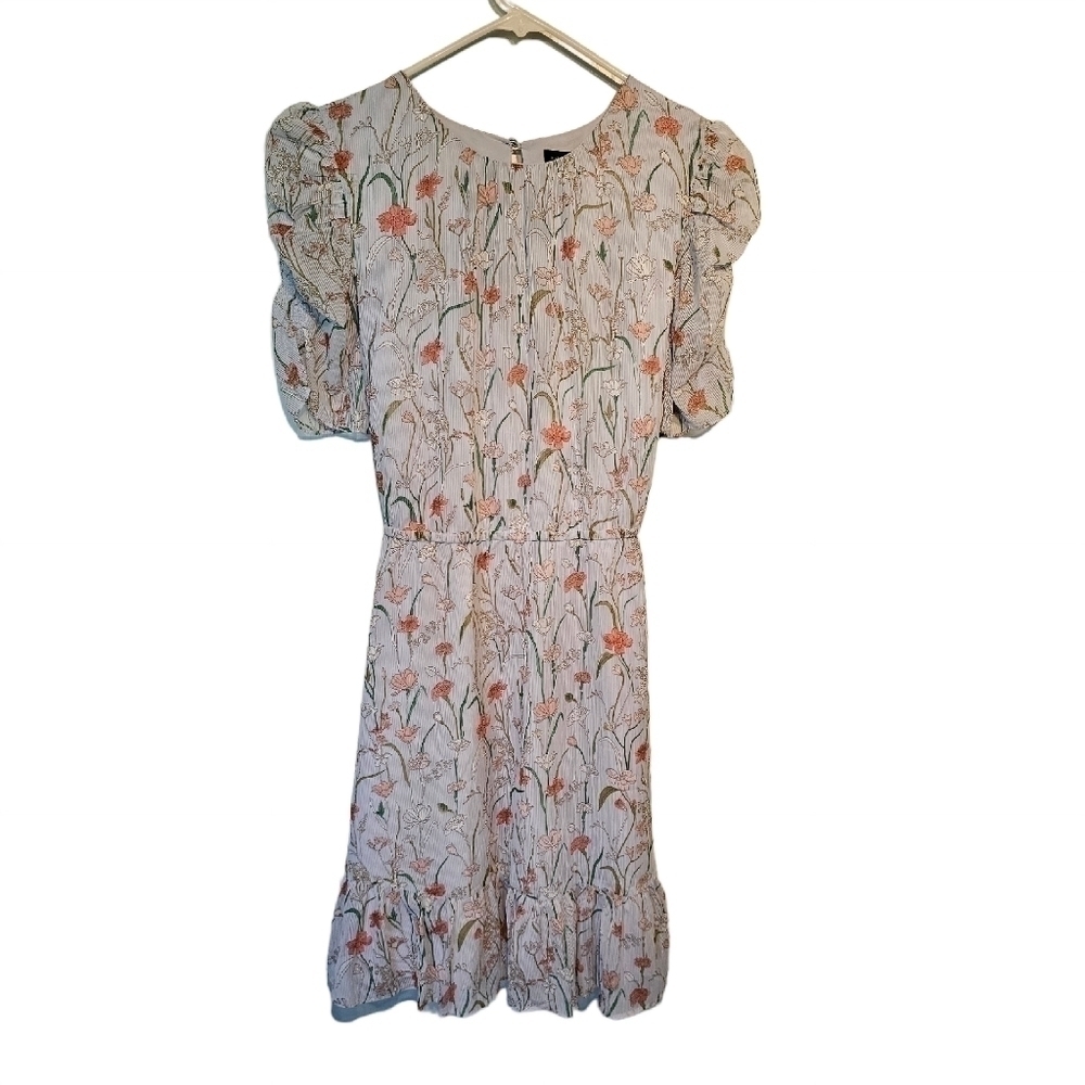 Banana Republic Light Blue Floral Dress Sz 12 NWT
